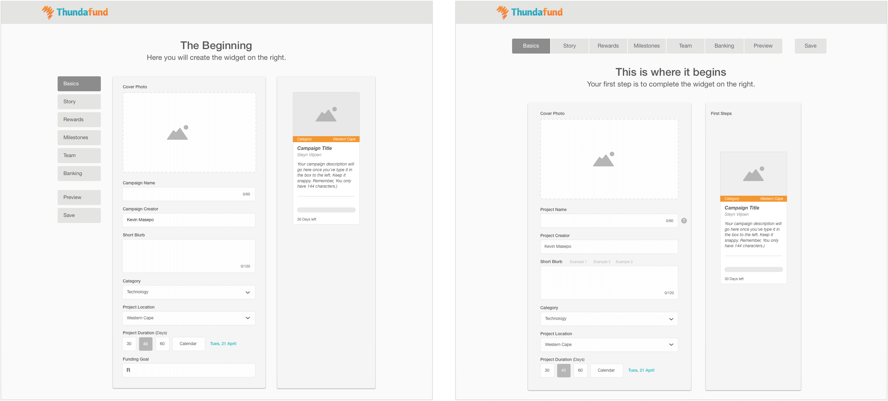 We experimented with double and 3 column layouts…